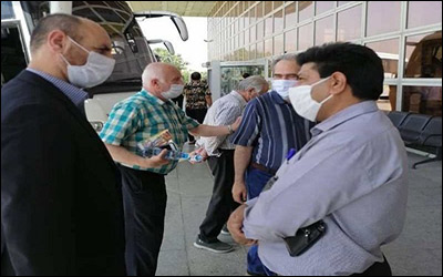 بازدید از روند رعایت پروتکل های بهداشتی در پایانه مسافربری انقلاب همدان