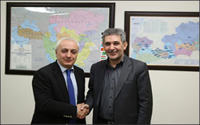 دیدار رایزن اقتصادی سفارت گرجستان با مدیر کل دفتر ترانزیت و حمل و نقل بین المللی سازمان راهداری