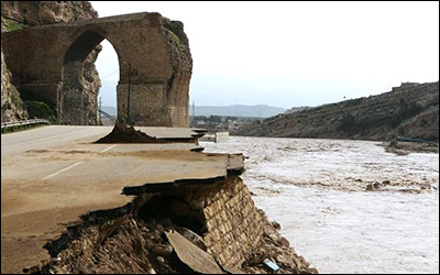 خسارت ۳۵۰ میلیارد تومانی به جاده‌های استان خوزستان بر اثر سیلاب اخیر