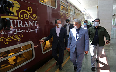 راه اندازی قطار ۵ ستاره رشت - مشهد با حضور معاون رئیس جمهور