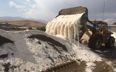 ذخیره ۲۵ هزار تن شن و ماسه در راهدارخانه‌های استان کردستان