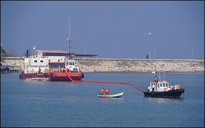 برگزاری مانور ترکیبی جستجو و نجات دریایی و مقابله با آلودگی نفتی در بندر نوشهر