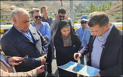 بازدید وزیر راه و شهرسازی از آخرین مراحل اجرایی باند شرقی منطقه ۲ آزادراه تهران - شمال