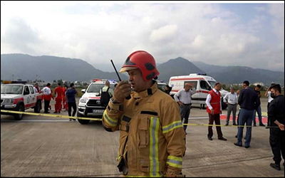 برگزاری تمرین کامل طرح اضطراری در فرودگاه شهدای رامسر