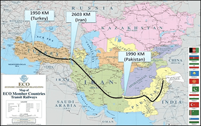 آغاز شکل‌گیری ابرکریدور آسیایی ؛ ایران در مرکز اتصال ریلی چین ، پاکستان و ترکیه