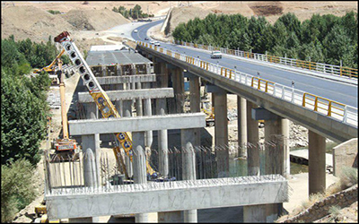 ۹۰ درصد پیشرفت در سازه پل غدیر محور اصفهان – شهرکرد