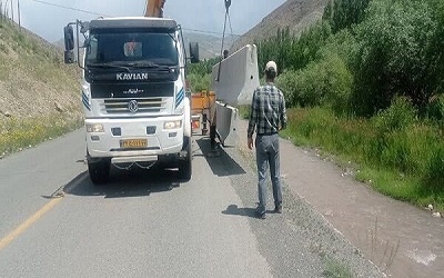 نصب ۳ کیلومتر نیوجرسی در جاده های شهرستان خوی طی سال گذشته