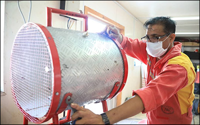 طراحی و ساخت دستگاه تخلیه دود در بندر چابهار