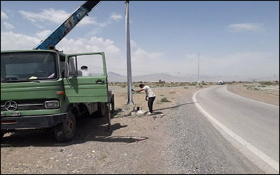 آغاز عملیات اجرایی روشنایی تقاطع کنارگذر شهرستان آران و بیدگل با محور ابوزیدآباد