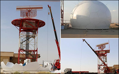 تجهیز آنتن رادار فرودگاه اصفهان به پوشش حفاظتی RADOME