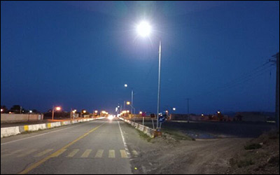 اجرای روشنایی به طول ۶۰۰ متر در جاده های شهرستان درمیان