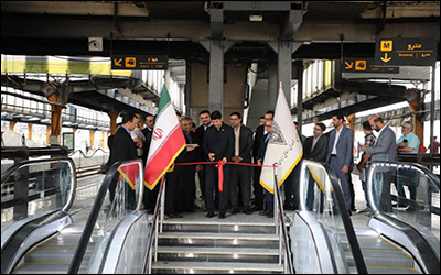 افتتاح فاز نخست تونل زیرزمینی ایستگاه راه آهن تهران