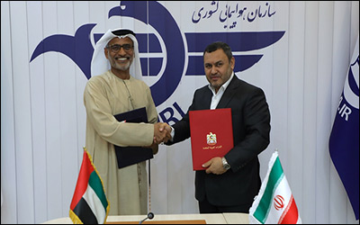 امضا یادداشت تفاهم همکاری های حمل و نقل هوایی بین ایران و امارات متحده عربی