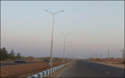 اجرای سیستم روشنایی در محور ریجن - ابوزیدآباد شهرستان آران و بیدگل