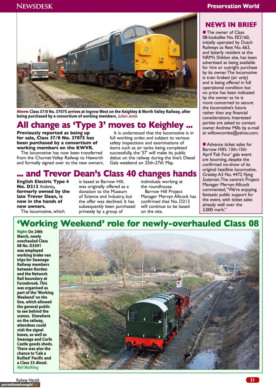 نشریه ریلی Railway Herald شماره 308