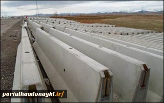 نصب بلوک های مفصلی در 9 کیلومتر از آزاد راه زنجان - تبریز