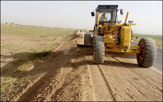 اصلاح شیب شیروانی در محورهای روستایی اراک