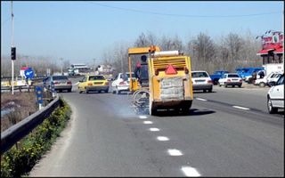 بیش از ۹۵۰ کیلومتر خط کشی در راه‌های گیلان