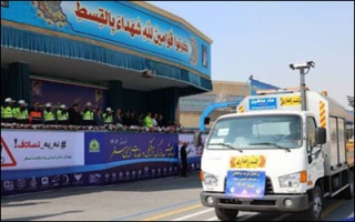 رونمایی از ۱۰۰ دستگاه ماشین‌‎آلات جدید گشت راهداری رونمایی شد