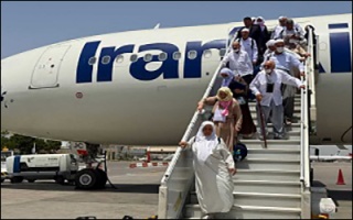 بازگشت هوایی حجاج ایرانی باقیمانده در عربستان از طریق فرودگاه بین‌المللی مشهد