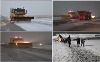 با وجود بارش شدید برف ؛ پروازهای فرودگاه ارومیه مطابق برنامه انجام شد