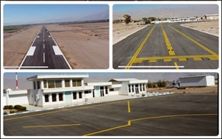 پایان عملیات خط‌کشی و رنگ‌آمیزی سطوح پروازی فرودگاه شهدای داراب