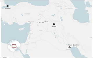 بازسازی راه آهن ترکیه - سوریه برای اتصال به خلیج فارس از طریق راه توسعه عراق
