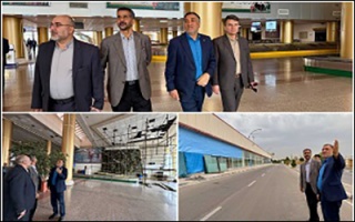 بازدید معاون عملیات فرودگاهی از روند بازسازی خسارات جنگ رمضان در فرودگاه بین‌المللی مشهد