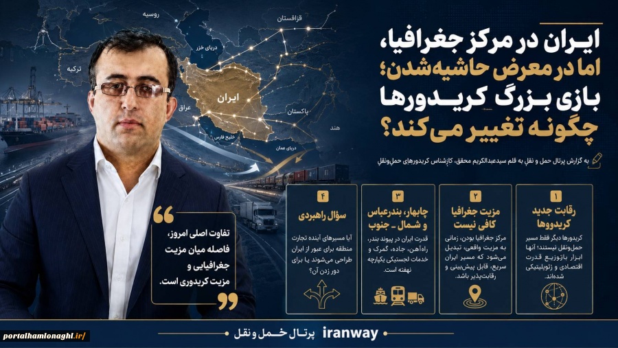 ایران در مرکز جغرافیا ، اما در معرض حاشیه‌شدن ؛ بازی بزرگ کریدورها چگونه تغییر می‌کند ؟