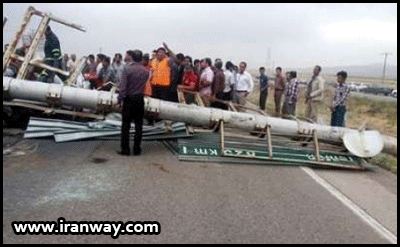 ایجاد محدودیت ترافیک  در آزادراه زنجان - قزوین