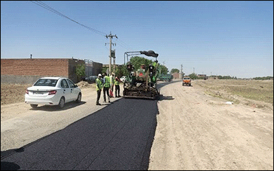 آسفالت ۱۲ کیلومتر راه روستایی در مراغه