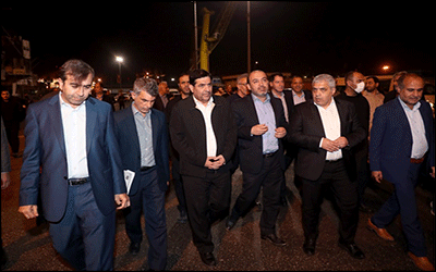 بازدید شبانه معاون اول رئیس جمهور از بندر شهید رجایی